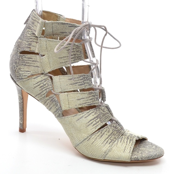 Loeffler Randall Lottie Snake Back Zip Pumps 10 B - Picture 1 of 6